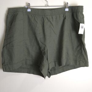 Old Navy Linen Blend Basic Minimalist High-Rise‎ Pull-on Short XL